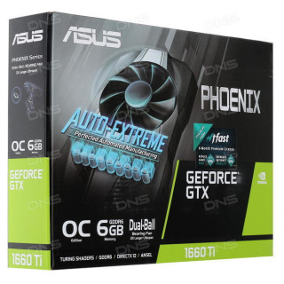 ASUS PH-GTX1660-O6G nVidia 6GB GDDR5 192bit PCIe videokártya PC