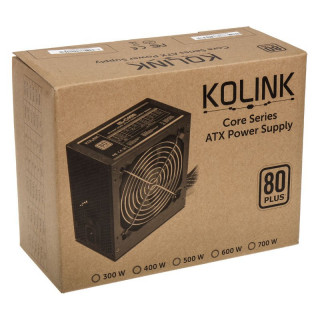 Kolink tápegység Core 400W 12cm ATX BOX 80+, Tápkábel nélkül PC