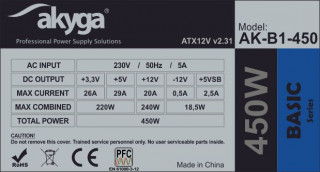 Akyga Basic 450W OEM PC