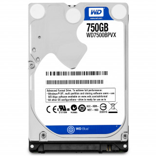 Western Digital Blue 750GB 2,5" SATA3 5400RPM 8M (WD7500BPVX) PC