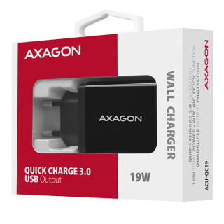 AXAGON ACU-QC19 Wall Charger Quick Charger 3.0 19W Black PC