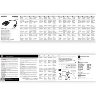 AXAGON RVH-VGAN HDMI > VGA Adapter FullHD audio PC