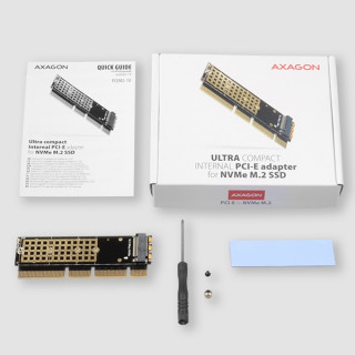 AXAGON PCEM2-1U PCIE NVME M.2 x16/x8/x4 M-Key slot adapter PC