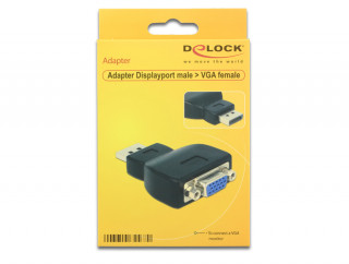 DeLock Adapter Displayport 1.1 male > VGA female Black PC