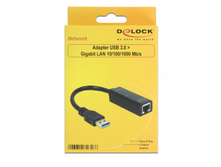 DeLock Adapter USB 3.0 > Gigabit LAN 10/100/1000 Mb/s PC