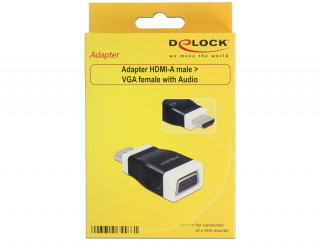 DeLock Adapter HDMI-A male > VGA female with Audio PC