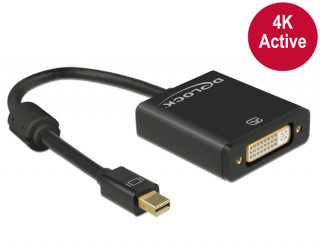 DeLock mini Displayport 1.2 male > DVI-D (Dual Link) female 4K Active Adapter Black PC