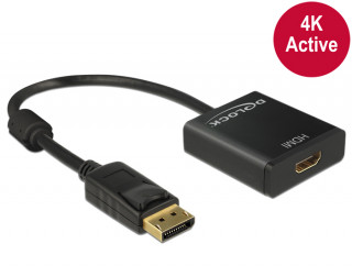 Delock Displayport 1.2 male -> HDMI 4K female aktív - Fekete PC