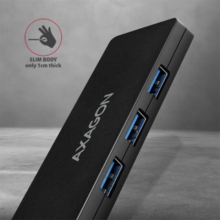 AXAGON HUE-G1A Slim Hub Black PC