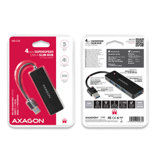 AXAGON HUE-G1A Slim Hub Black PC