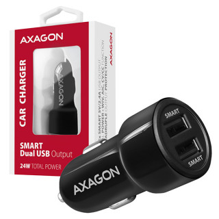 AXAGON PWC-5V5 2.4A + 2.4A Car Charger Black PC