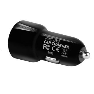 AXAGON PWC-5V5 2.4A + 2.4A Car Charger Black PC