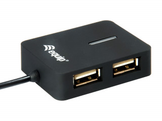 Equip-Life USB Hub - 128952 (4 Port, USB2.0, USB tápellátás, kompakt dizájn, fekete) PC