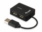 Equip-Life USB Hub - 128952 (4 Port, USB2.0, USB tápellátás, kompakt dizájn, fekete) thumbnail