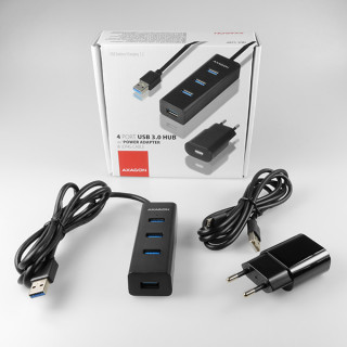 HUB Axagon HUE-S2BP 4-port [USB3.0] - Fekete PC