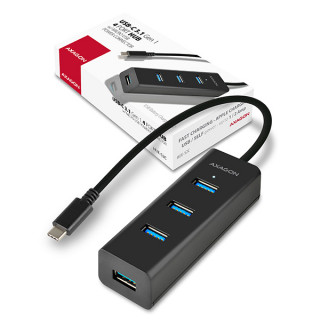 HUB Axagon HUE-S2C 4-port [USB-C 3.1] - Fekete PC