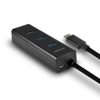 HUB Axagon HUE-S2C 4-port [USB-C 3.1] - Fekete PC