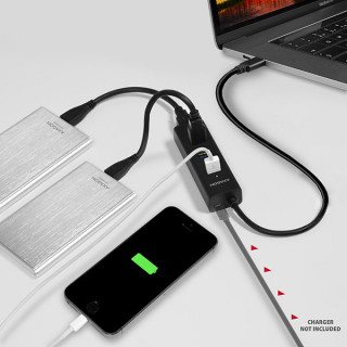 HUB Axagon HUE-S2C 4-port [USB-C 3.1] - Fekete PC