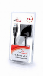 Gembird USB 3.0 A -> VGA M/F adapter 0.2m fekete PC