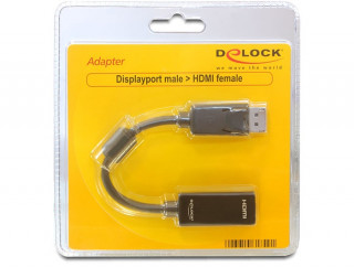 Delock Displayport 1.1 male -> HDMI female passzív - Fekete PC