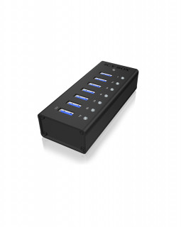 HUB Raidsonic IB-AC618 7-port - Fekete [USB3.0] PC