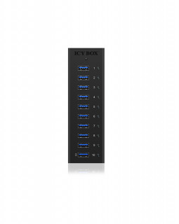 HUB Raidsonic 10-port + USB töltő port 5V, 2.4A [USB3.0, Külső táp] PC