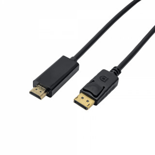 Akyga AK-AV-05 HDMI / DisplayPort 1,8m cable Black PC