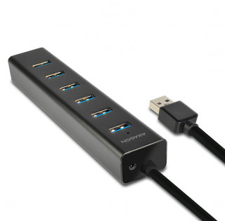 HUB Axagon HUE-SA7BP 7-port [USB3.0] - Fekete PC