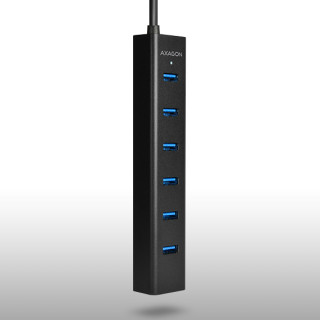 HUB Axagon HUE-SA7BP 7-port [USB3.0] - Fekete PC