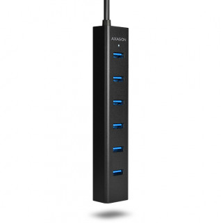 HUB Axagon HUE-SA7BP 7-port [USB3.0] - Fekete PC