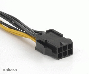 ADA Akasa 8pin ATX12V - 6pin PCIe adapter - 15cm - AK-CB051 PC