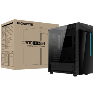 Gigabyte C200 Midi Tower Fekete PC