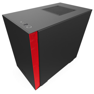 NZXT H210 Tempered Glass Matte Black/Red PC