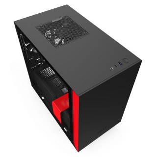 NZXT H210 Tempered Glass Matte Black/Red PC