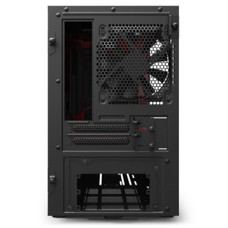 NZXT H210 Tempered Glass Matte Black/Red PC