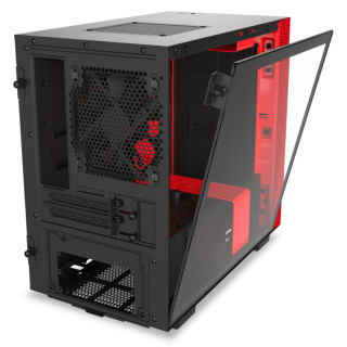 NZXT H210 Tempered Glass Matte Black/Red PC