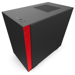 NZXT H210 Tempered Glass Matte Black/Red PC