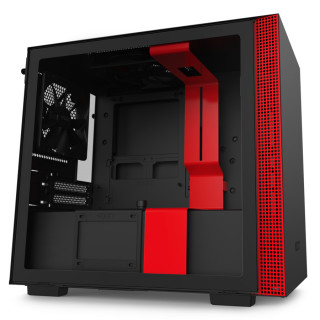 NZXT H210 Tempered Glass Matte Black/Red PC