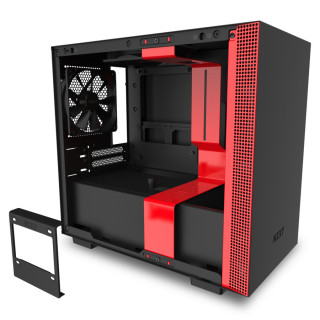 NZXT H210 Tempered Glass Matte Black/Red PC