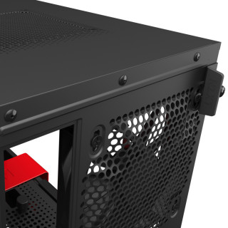 NZXT H210 Tempered Glass Matte Black/Red PC