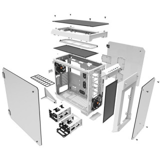 Thermaltake View 71 TG (Edzett üveg) - Fehér PC