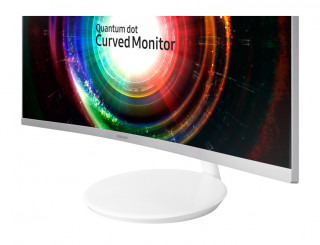 Samsung 27" C27H711QEU QLED WQHD HDMI Mini-Display port ívelt kijelzős fehér-ezüst monitor PC