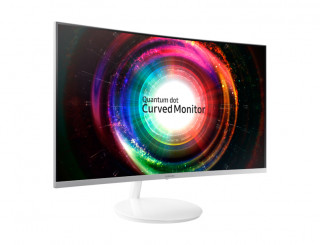 Samsung 27" C27H711QEU QLED WQHD HDMI Mini-Display port ívelt kijelzős fehér-ezüst monitor PC