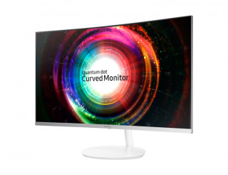 Samsung 27" C27H711QEU QLED WQHD HDMI Mini-Display port ívelt kijelzős fehér-ezüst monitor PC