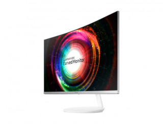 Samsung 27" C27H711QEU QLED WQHD HDMI Mini-Display port ívelt kijelzős fehér-ezüst monitor PC