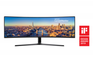 Samsung 49" C49J890DKU LED 4K HDMI Display port 144Hz ívelt kijelzős monitor PC