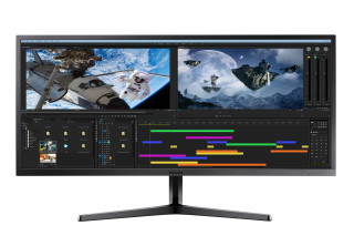 Samsung LED 34.1", 21:9, VA panel, J550, 3440x1440, VESA 100x100, HDMI Kábel, Ké PC