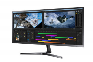 Samsung LED 34.1", 21:9, VA panel, J550, 3440x1440, VESA 100x100, HDMI Kábel, Ké PC