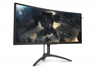 AOC AG352UCG6 Gaming ívelt 120Hz MVA 35" 3440x1440, 21:9, 300 cd/m2, 4ms, VGA, HDMI, DP, 2xUSB, hangszóró PC