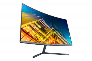 Samsung 31,5" U32R590C LED 4K HDMI Display port ívelt kijelzős kékes sötétszürke monitor PC